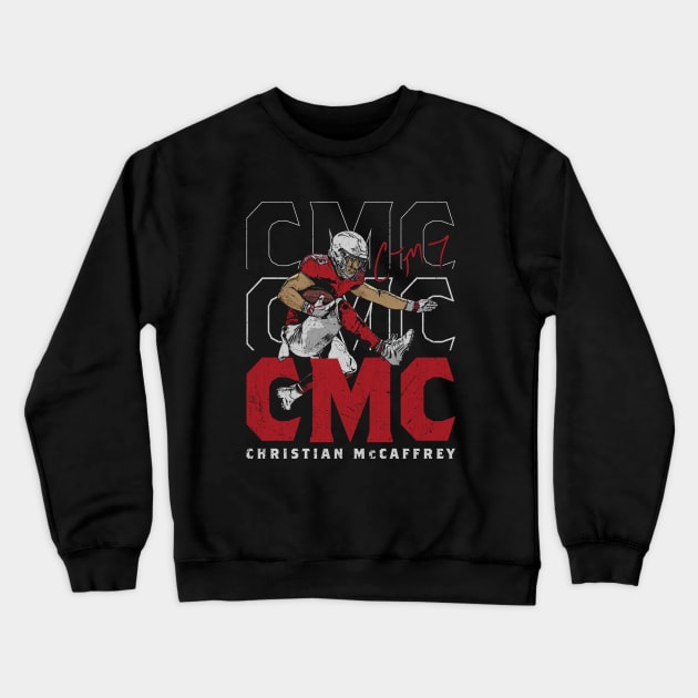 Christian McCaffrey San Francisco Hurdle Crewneck Sweatshirt by ClarityMacaws